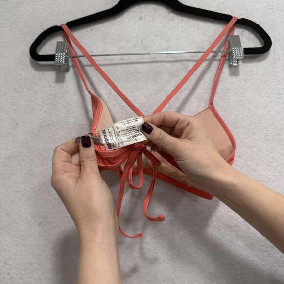 Patagonia Bikini Top Womens Small Coral Triangle Swimwear Crossback Strappy - Picture 7 of 9